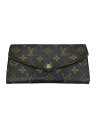 【中古】LOUIS VUITTON◆2)ポルト・フォイユ・サラ_モノグラム・キャンバス/長財布/PVC/BRW/メンズ/M60531【服飾雑貨他】