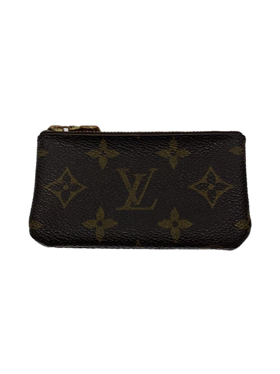 【中古】LOUIS VUITTON◆ポシェット・クレ_モノグラム・キャンバス_BRW/PVC/BRW/メンズ【服飾雑貨他】