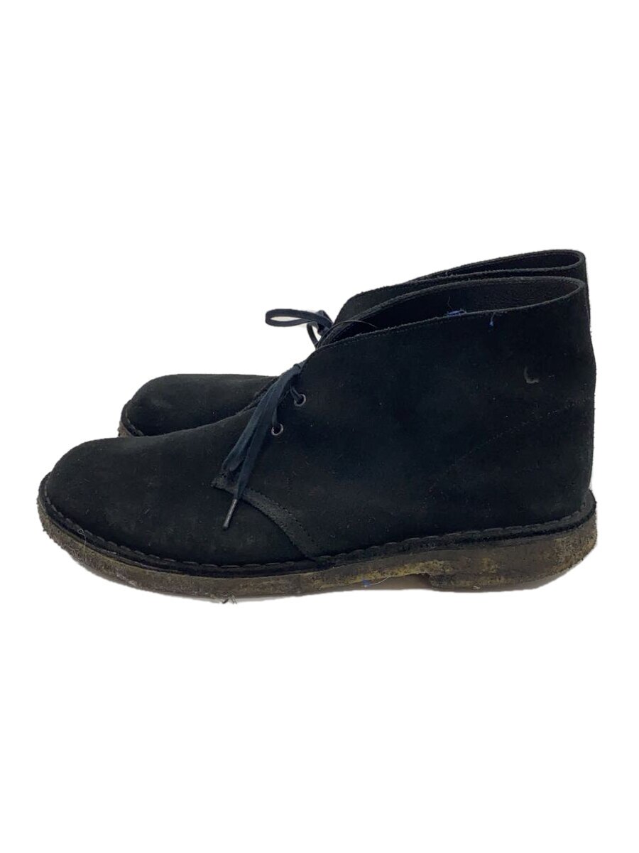 【中古】Clarks◆チャッカブーツ/--/BLK/スウェード【シューズ】