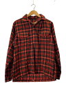 【中古】50s/Buck Skein/長袖シャツ/15/ウール/RED/チェック【メンズウェア】(4)