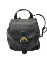 【中古】COACH◆オールド/リュック/レザー/BLK/4152【バッグ】