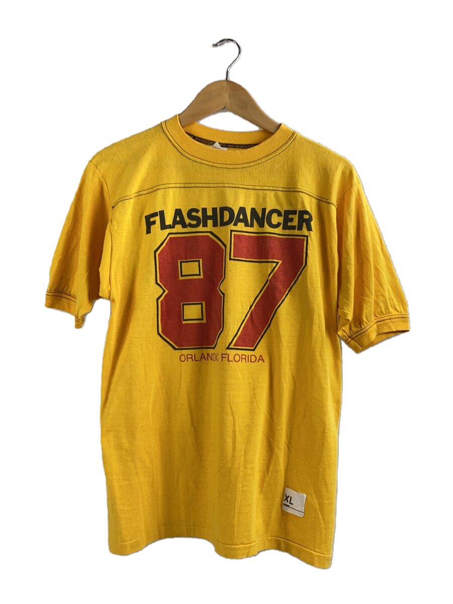 FLASHDANCER/Tシャツ/XL/ポリエステル/YLW/プリント/RN46831