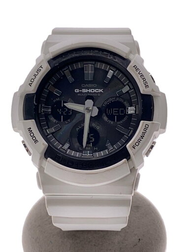 【中古】CASIO◆クォーツ腕時計/アナログ/ラバー/BLK/WHT/GAW-100B【服飾雑貨他】 【中古】CASIO◆クォーツ腕時計/アナログ/ラバー/BLK/WHT/GAW-100B【服飾雑貨他】