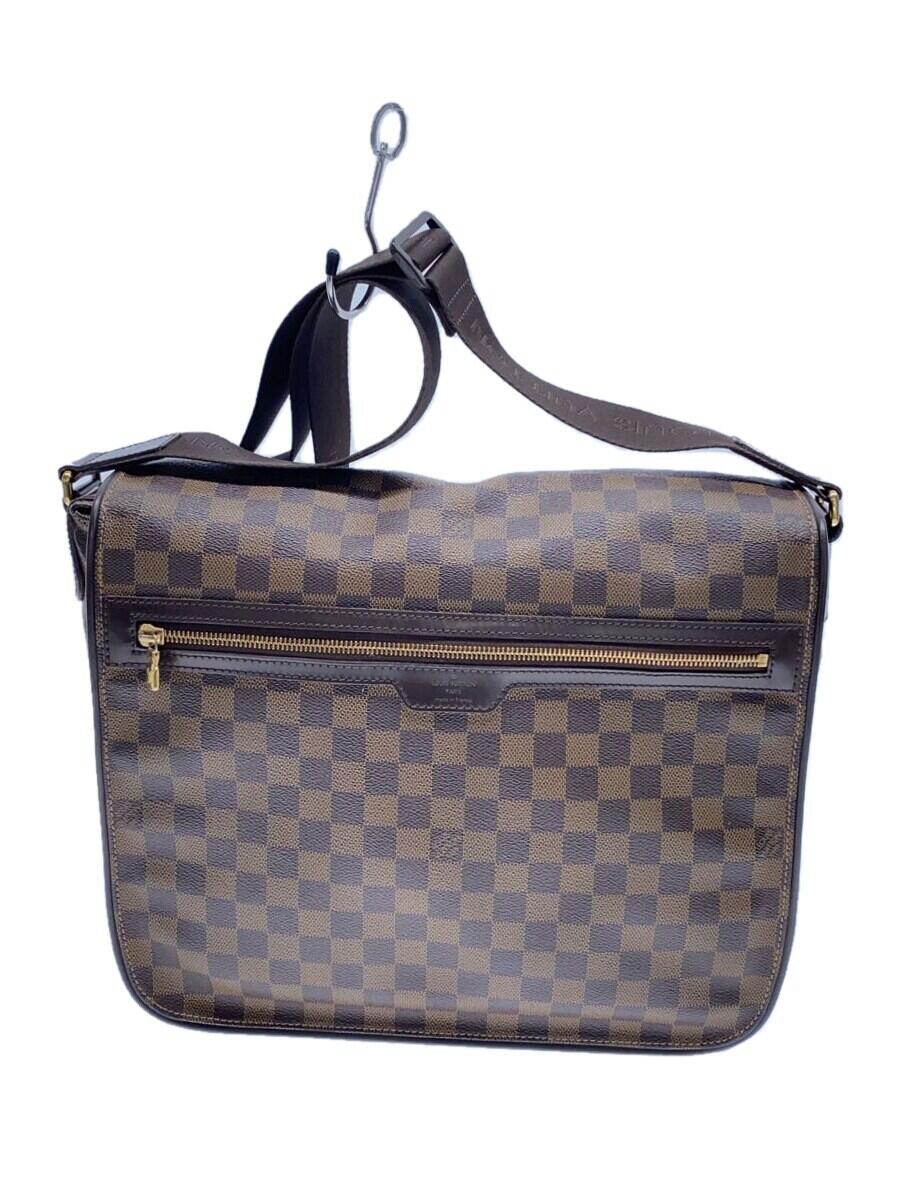 【中古】LOUIS VUITTON◆スペンサー_ダミエ・エベヌ_BRW/PVC/BRW/総柄【バッグ】