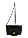 【中古】Christian Dior◆ディオラマバッグ/ショルダーバッグ/スタッズ/レザー/ブラック【バッグ】