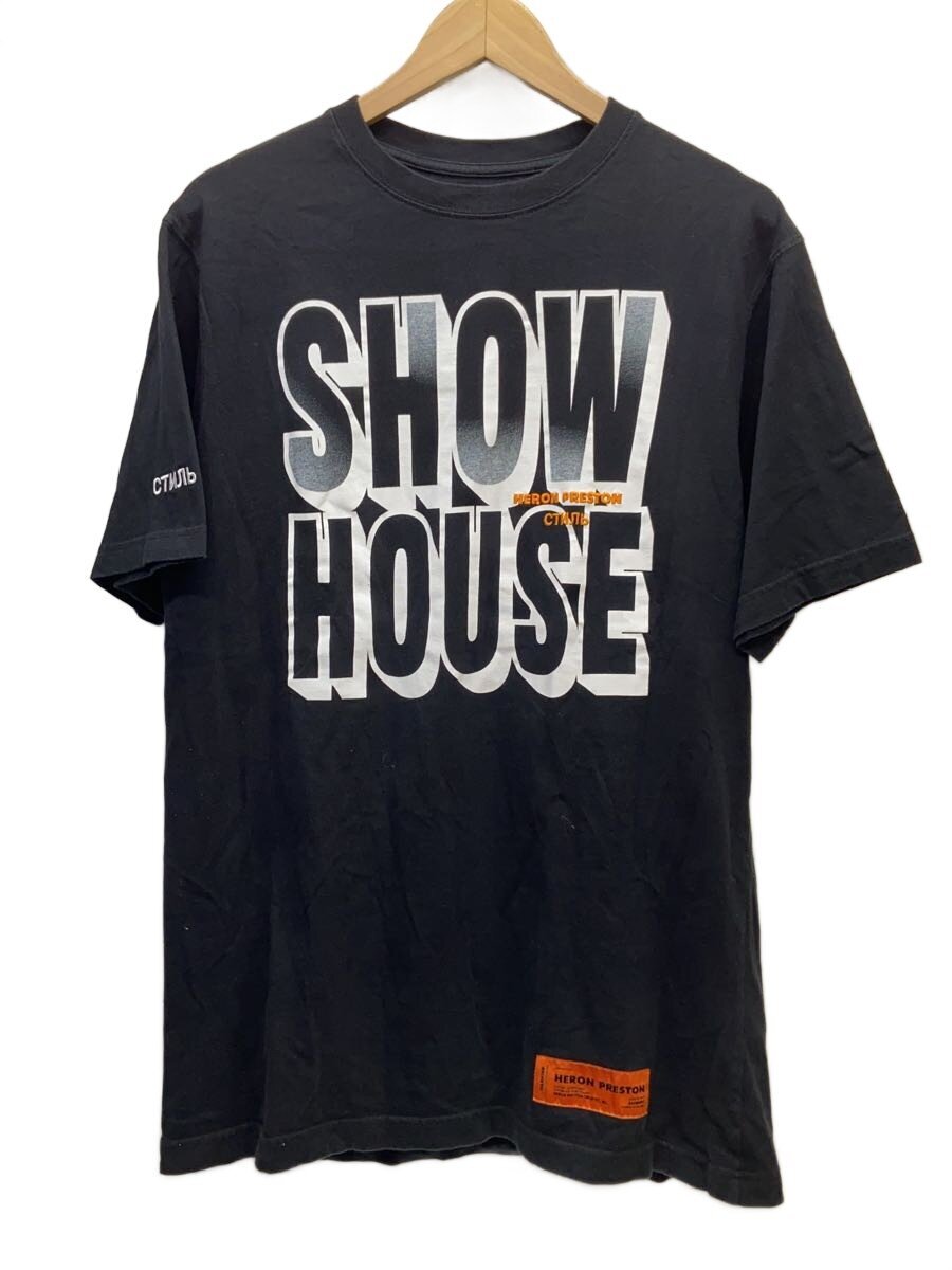 HERON PRESTON◆Tシャツ/XS/コットン/BLK/HMAA001S18632050