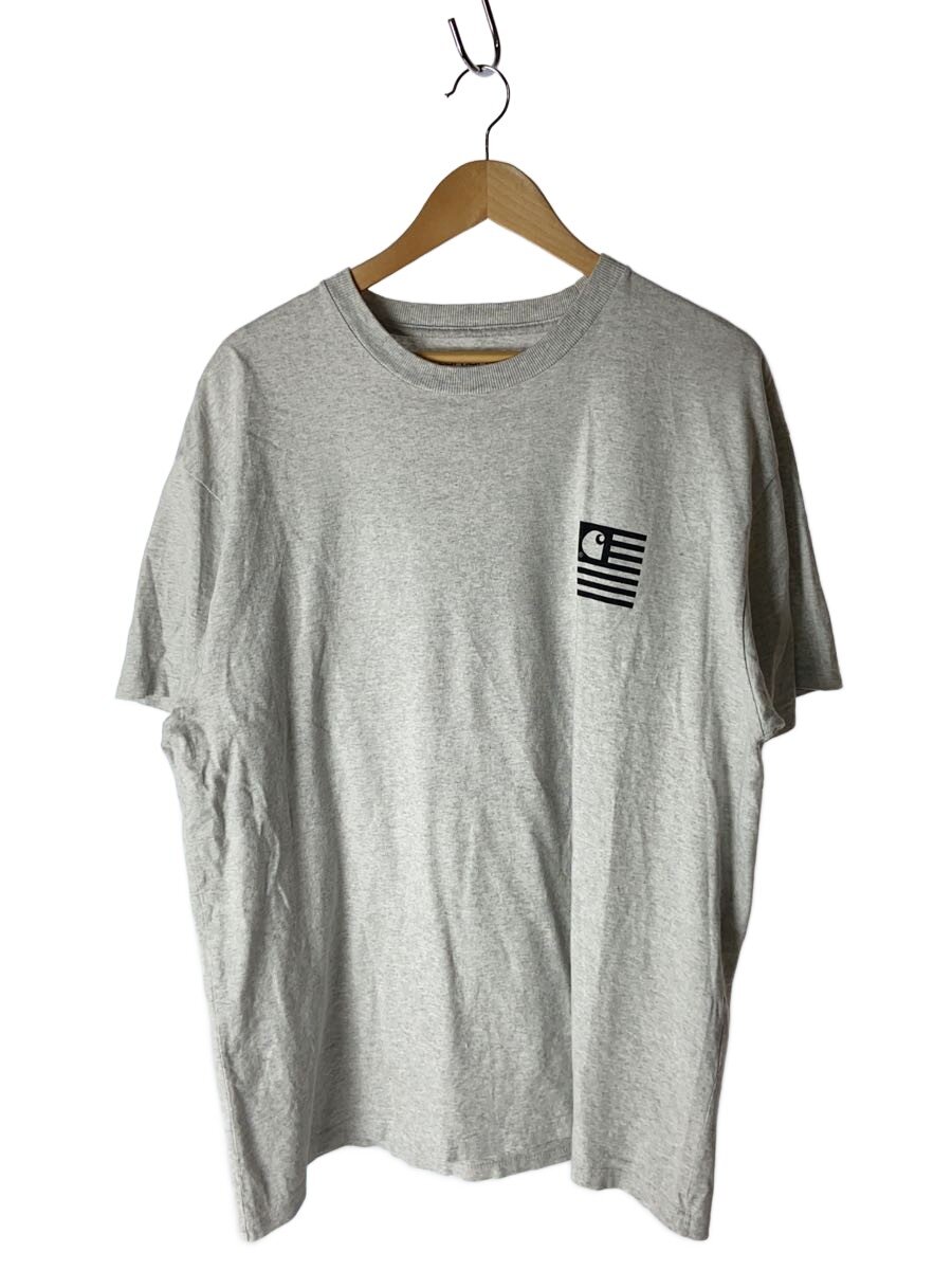 Carhartt◆S/S STATE CHROMO T/S/Tシャツ/XL/コットン/GRY/プリント/I027728
