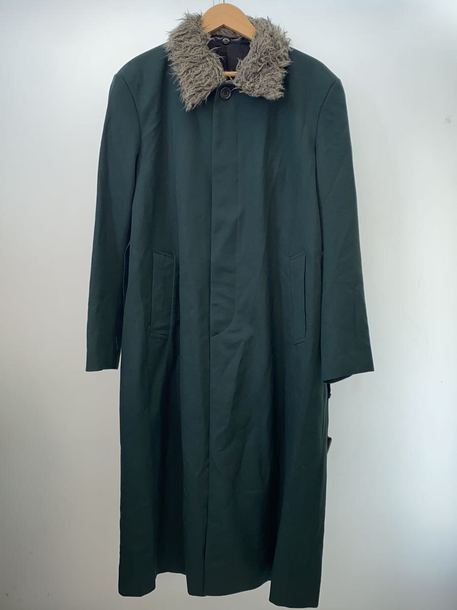 【中古】YUKI HASHIMOTO◆ステンカラーコート/44/ウール/GRN/232-01-0402/23AW/FUR COLLAR COAT【メンズウェア】