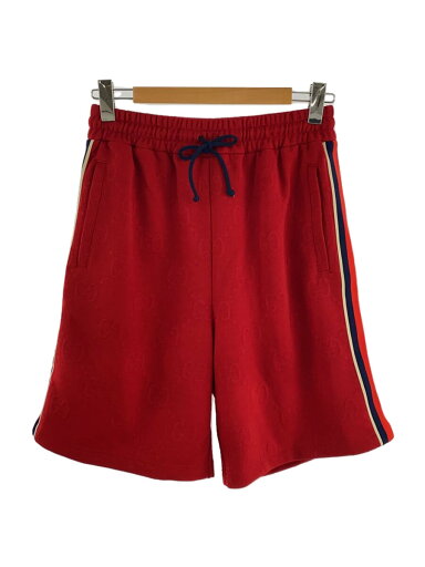 【中古】GUCCI◆GGジャガードハーフパンツ/S/ポリエステル/RED/662336【メンズウェア】 【中古】GUCCI◆GGジャガードハーフパンツ/S/ポリエステル/RED/662336【メンズウェア】