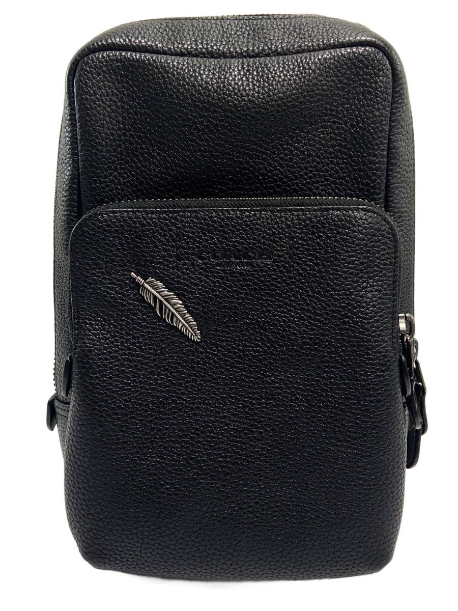 【中古】COACH◆ショルダーバッグ/--/BLK/無地/C5331【バッグ】