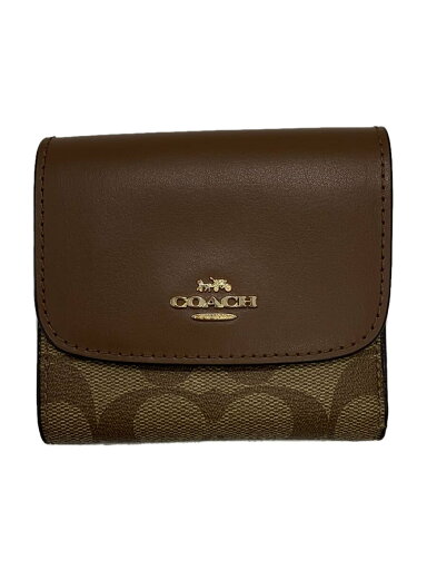 【中古】COACH◆レザー・スモールウォレット_シグネチャー_ブラウン/--/BRW/レディース【服飾雑貨他】 【中古】COACH◆レザー・スモールウォレット_シグネチャー_ブラウン/--/BRW/レディース【服飾雑貨他】