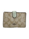 【中古】COACH◆2つ折り財布/--/CRM/総柄/レディース【服飾雑貨他】