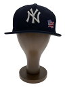 【中古】NEW ERA◆キャップ/7 3/8/NVY/無地/メンズ【服飾雑貨他】