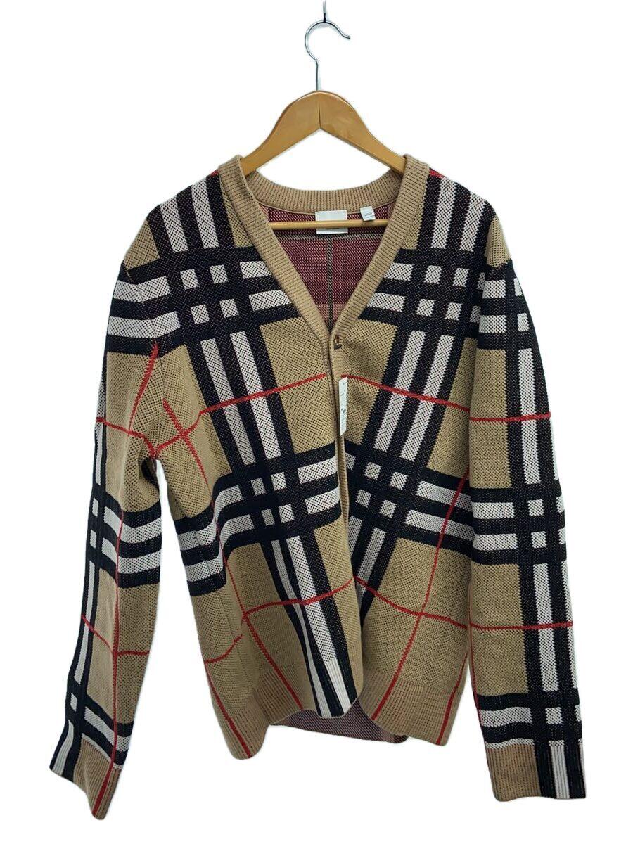 【中古】BURBERRY◆23AW/カーディガン・ボレロ/L/ポリエステル/BEG/8070287【メンズウェア】