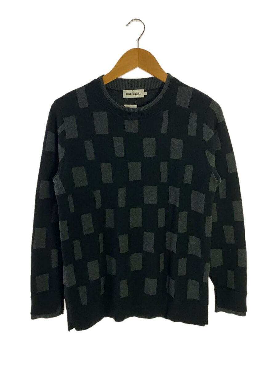 【中古】marimekko◆22AW/Minny Iso Noppa/セーター/S/ウール/BLK/52224-1-90974【レディースウェア】