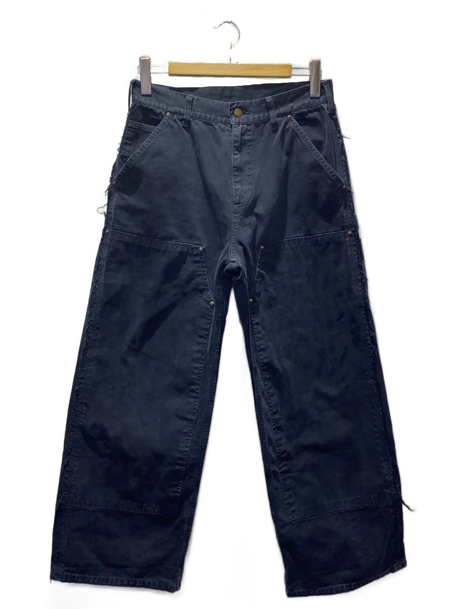 FIFTH GENERAL STORE◆Distressed Double Knee Pants/S/コットン/ブラック/100-FGS-241002//
