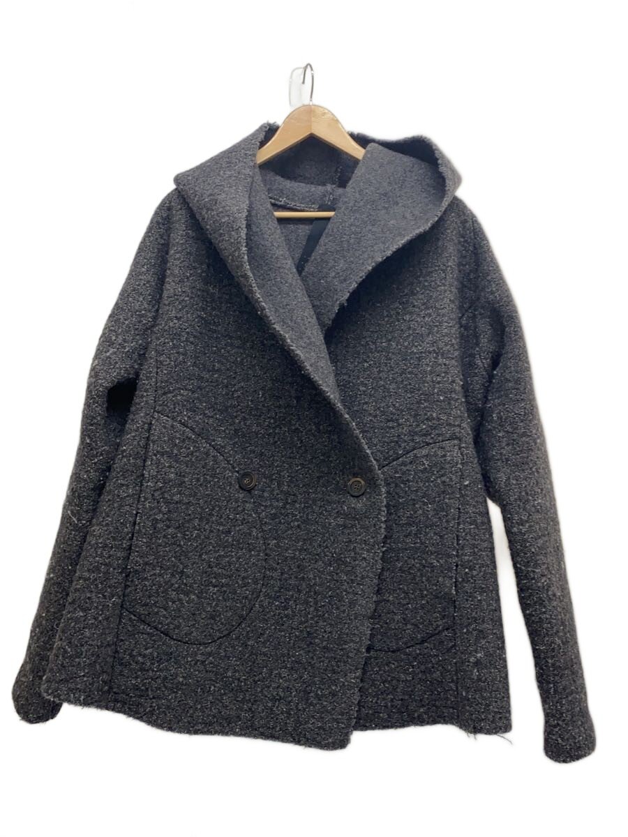 Forme d’expression◆25AW/HOODED CARDIGAN JACKET/フーデッドカーディガンジャケット/M/ウール/グレー