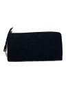 【中古】LOUIS VUITTON◆ジッピー・ウォレット_モノグラム・アンプラント_BLK/牛革/BLK/モノグラム/メンズ【服飾雑貨他】