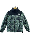 THE NORTH FACE◆NOVELTY NUPTSE JACKET_ノベルティーヌプシジャケット/M/ナイロン/GRN/カモフラ