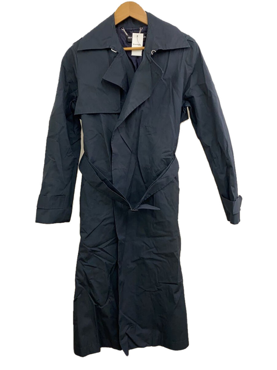 【中古】BALENCIAGA◆トレンチコート/--/コットン/NVY/460584 TTB01【メンズウェア】