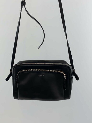 【中古】agnes b.◆ショルダーバッグ/--/BLK/無地【バッグ】 【中古】agnes b.◆ショルダーバッグ/--/BLK/無地【バッグ】