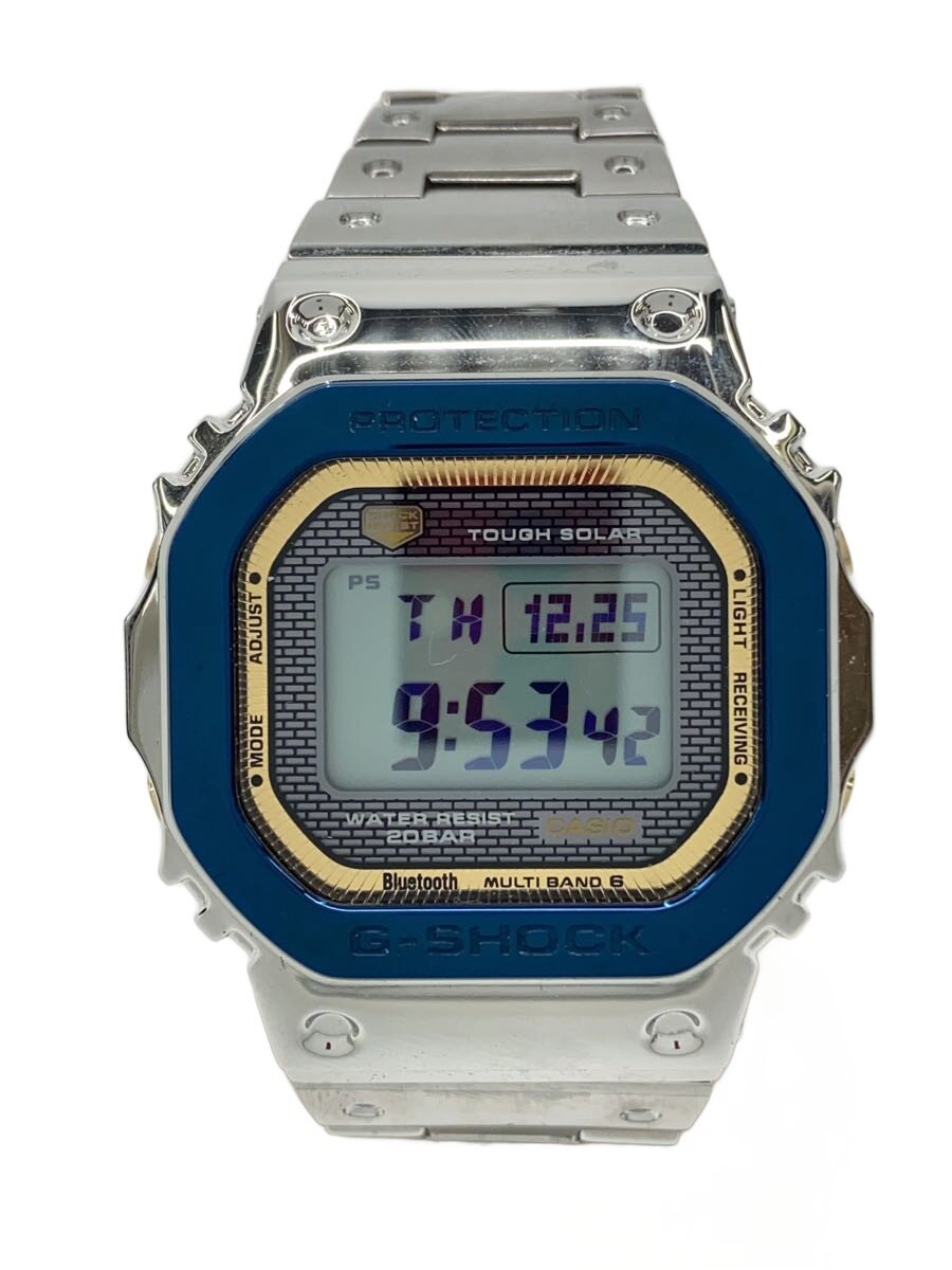 【中古】CASIO◆ソーラー腕時計_G-SHOCK/デジタル/SLV【服飾雑貨他】