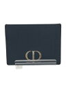 【中古】Christian Dior◆CDロゴ/カードケース/--/BLU/レディース【服飾雑貨他】