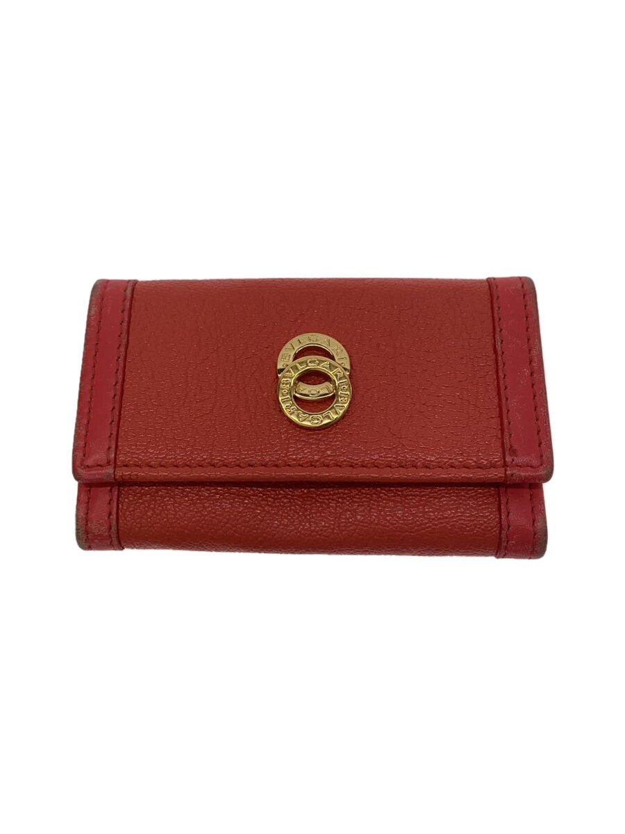 【中古】BVLGARI◆キーケース/レザー/RED/レディース//【服飾雑貨他】
