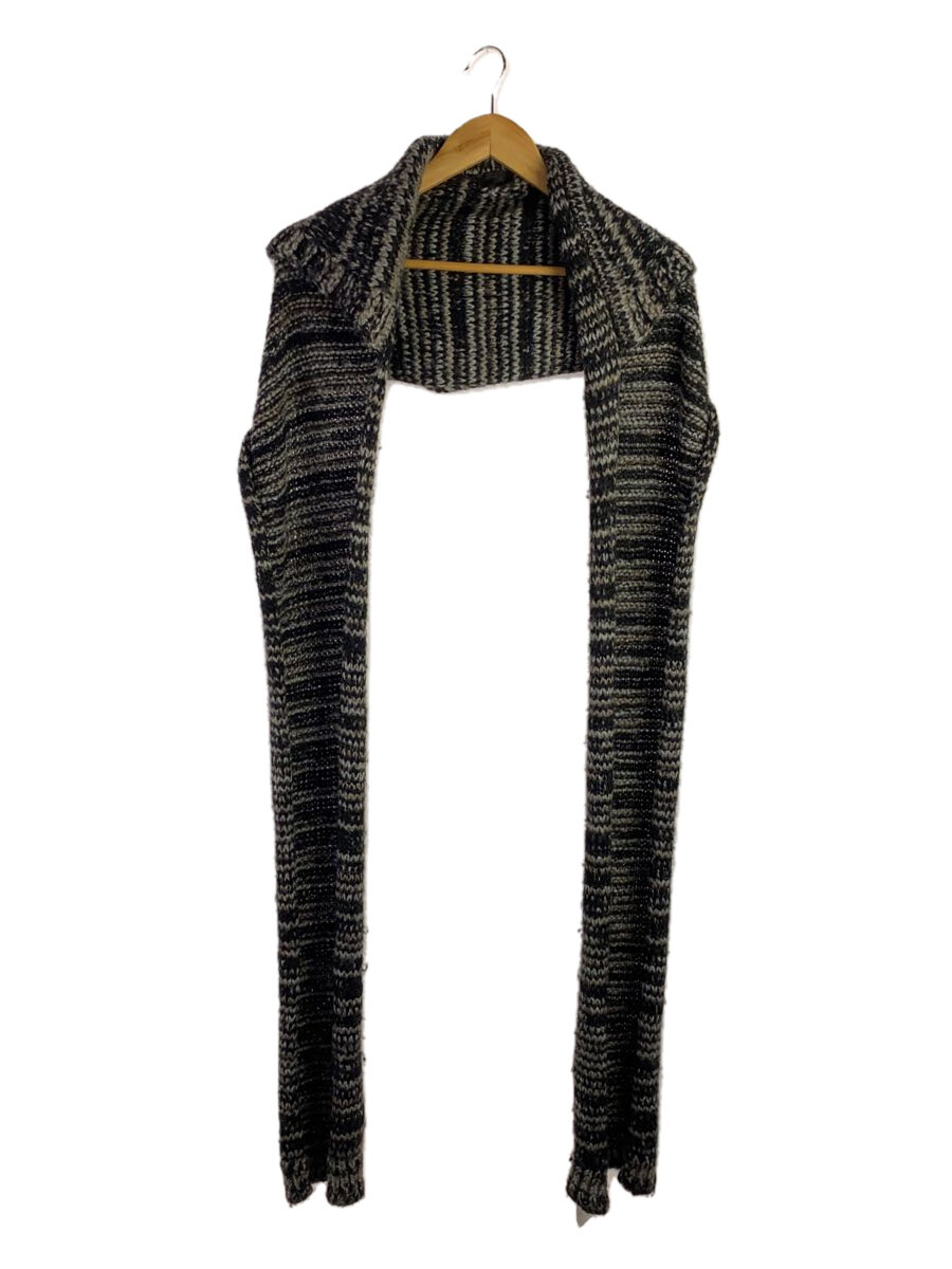 【中古】DIESEL◆マフラー/ウール/GRY/メンズ【服飾雑貨他】
