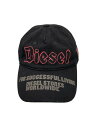 【中古】DIESEL◆キャップ/--/コットン/BLK/総柄/メンズ【服飾雑貨他】