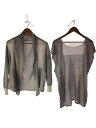 【中古】ISSEY MIYAKE◆セットアップ/--/コットン/GRY/im21ko003【レディースウェア】