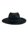 【中古】STUSSY◆中折れハット/ウール/BLK/メンズ【服飾雑貨他】