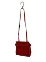 【中古】CHARLES&KEITH◆ショルダーバッグ/レザー/RED【バッグ】