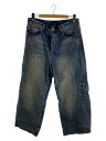 【中古】BALENCIAGA◆OVERSIZE BAGGY DENIM PANTS/XXS/デニム/インディゴ/786643 TQW55【メンズウェア】