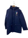 【中古】PUMA◆ベンチコート/サッカー/イタリア代表/ジャケット/サイドロゴ/M/ネイビー/無地/メンズ/【スポーツ】