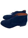 【中古】Santoni◆チャッカブーツ/UK7.5/ブラック/11764【シューズ】