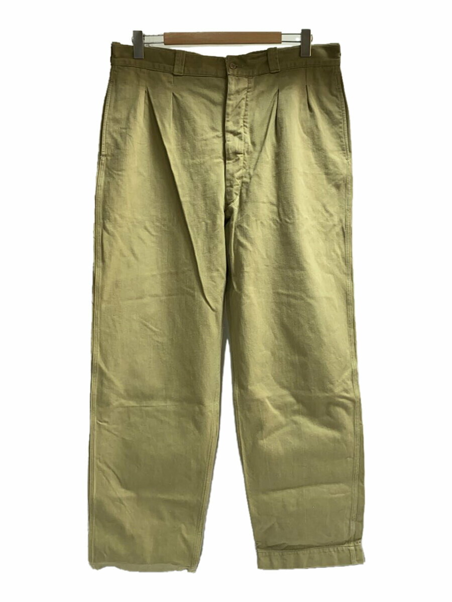 【中古】FRENCH MILITARY◆M-52/ボトム/46/コットン/BEG/無地【メンズウェア】