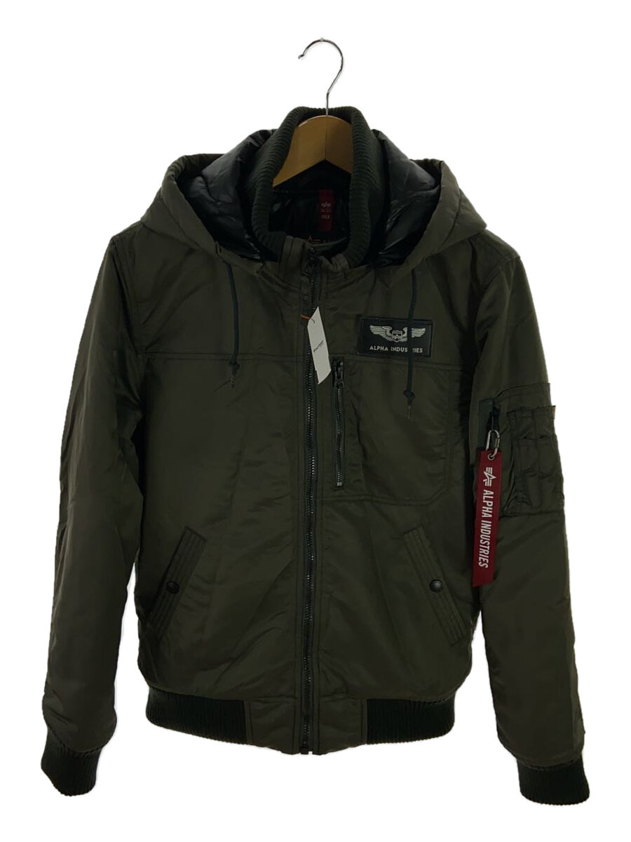 【中古】ALPHA INDUSTRIES◆フライトジャケット/M/ナイロン/KHK/TA1571-076【メンズウェア】