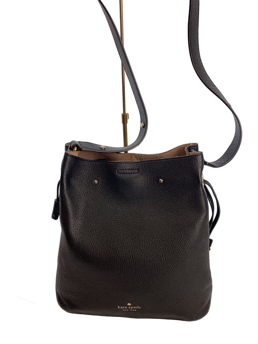 KATE SPADE - 【中古】kate spade new york◆ショルダーバッグ/レザー/BLK【バッグ】