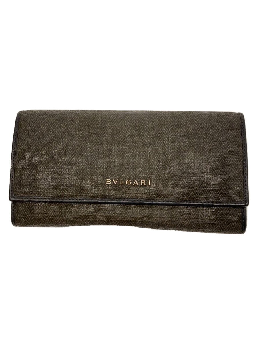 【中古】BVLGARI◆長財布/--/GRY/玉虫/メンズ/32585/ウィークエンド【服飾雑貨他】