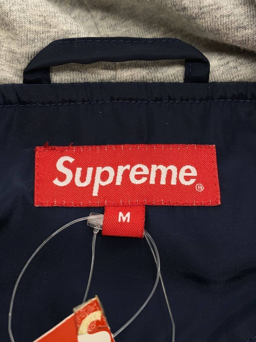 【中古】Supreme◆Vertical Logo Hooded Coaches Jacket/M/ポリエステル/NVY/無地//【メンズウェア】