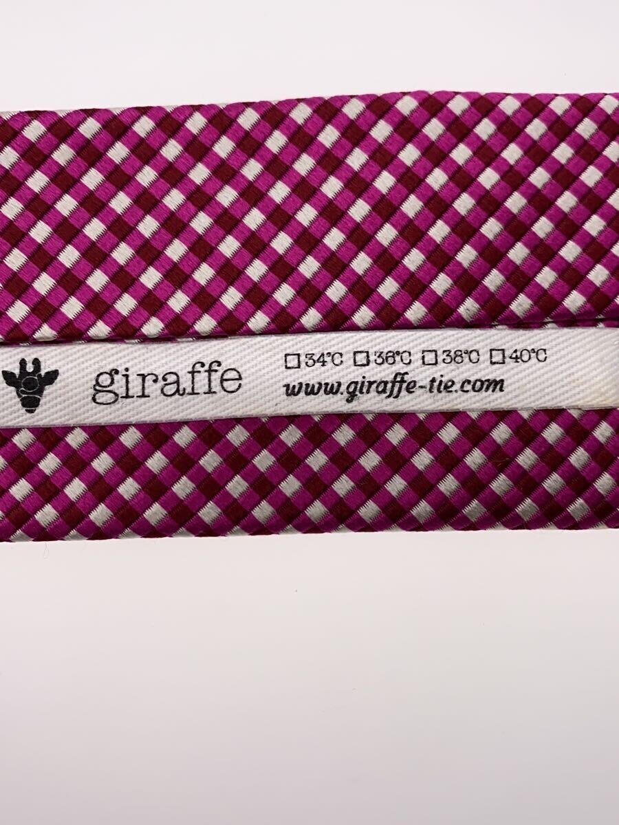 【中古】giraffe◆ネクタイ/シルク/マルチカラー/チェック/メンズ【服飾雑貨他】