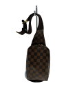 【中古】LOUIS VUITTON◆ジェロニモス_ダミエ・エベヌ_BRW/PVC/BRW/総柄【バッグ】