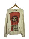 【中古】GUCCI◆17AW/eye amour 25/スウェット/--/コットン/CRM/プリント/475373-X3137【メンズウェア】