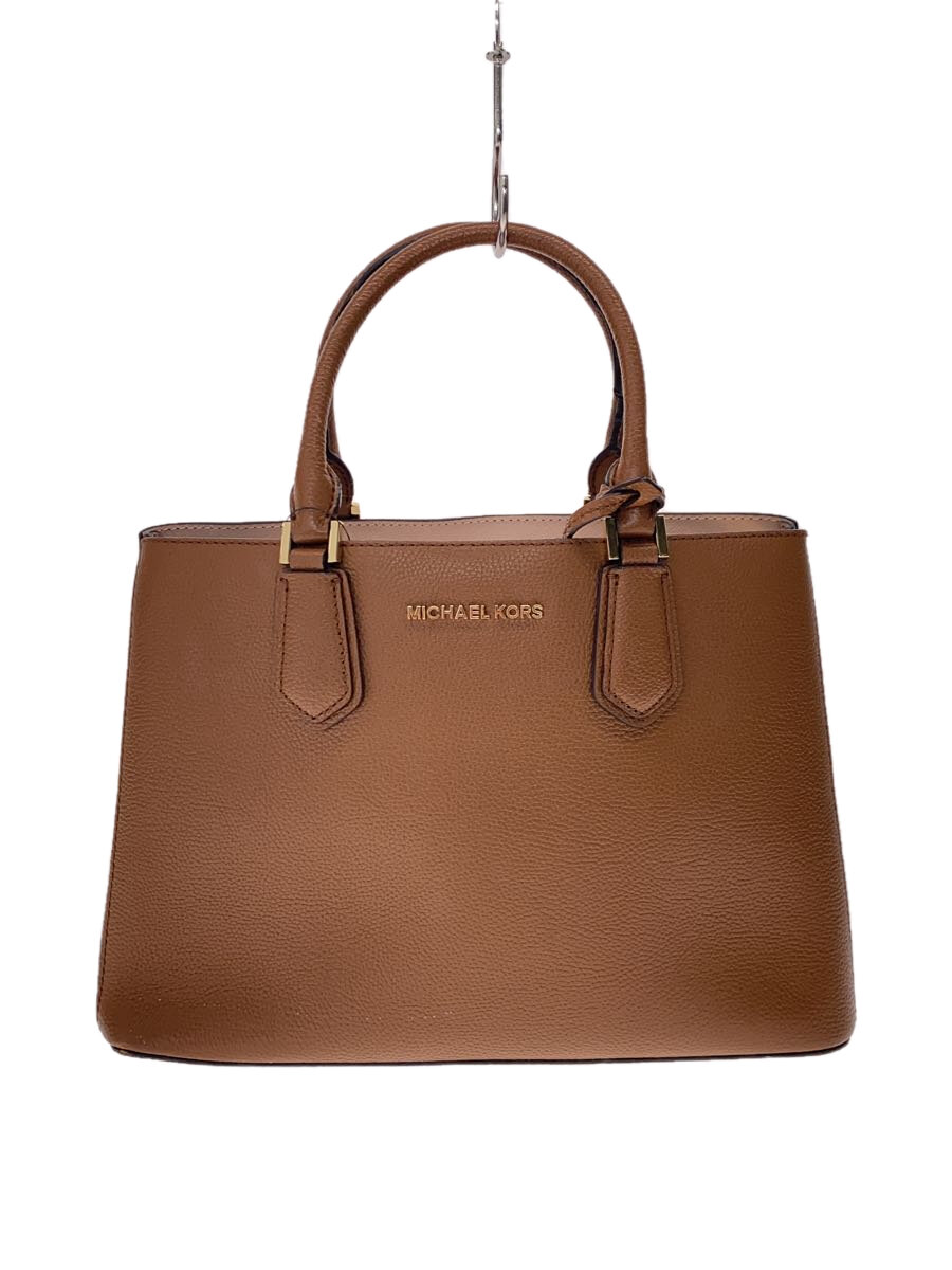 【中古】MICHAEL KORS◆ハンドバッグ/--/BRW/無地/NB-1805【バッグ】