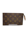 【中古】LOUIS VUITTON◆ポッシュ・トワレット15_モノグラム・キャンバス_BRW/PVC/BRW【バッグ】