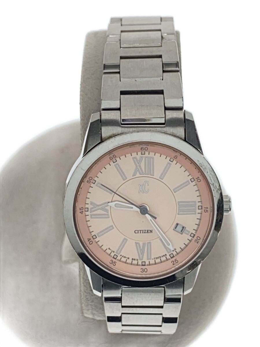 【中古】CITIZEN◆クォーツ腕時計/アナログ/ステンレス/PNK/SLV/9613-T002391TA【服...