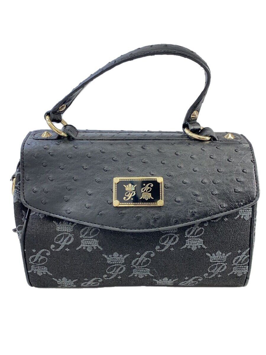 【中古】PARIS◆ハンドバッグ/--/BLK【バッグ】