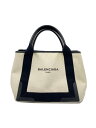【中古】BALENCIAGA◆NAVY CABAS/若干角スレ有/トートバッグ/--/CRM/339933-1081-A-002123【バッグ】