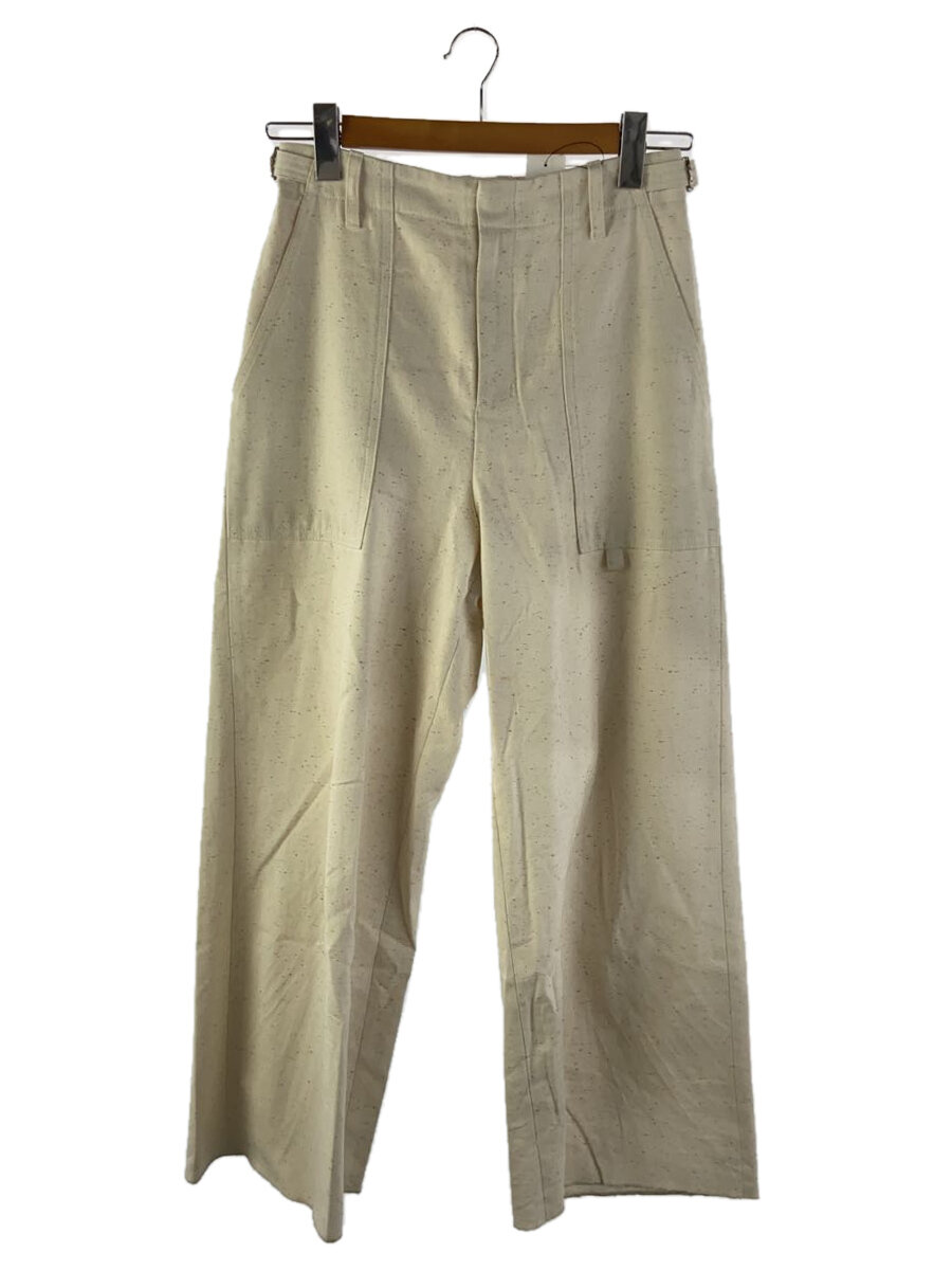 【中古】BEAUTY&YOUTH UNITED ARROWS◆ネップツイルワイドパンツ/M/コットン/BEG/1614-199-6489【レディースウェア】